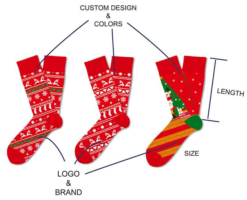 Personaliza el estilo de los calcetines navideños