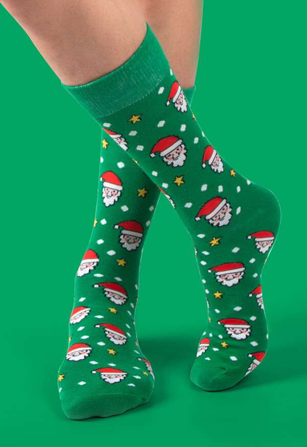 Calcetines navideños de Papá Noel
