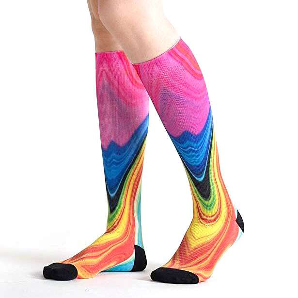 Maravillosos calcetines estampados en color