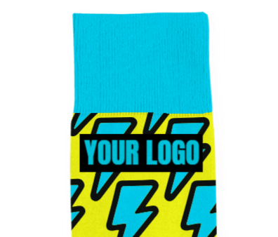 Tilføj dit logo og billede af dine sokker