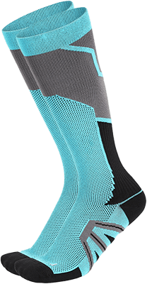  Özelleştirilmiş koşu kompresyon çorapları diz boyu