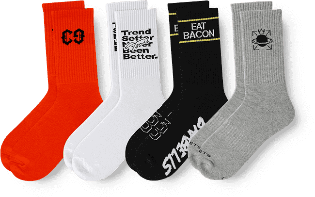 hacer calcetines personalizados con logotipo de la fábrica